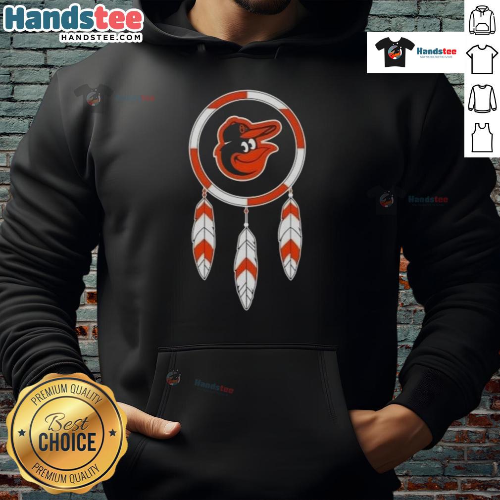 Good Native American Indians X Baltimore Orioles baseball hoodie featuring vibrant team colors and unique design.