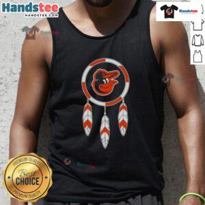 Good Native American Indians X Baltimore Orioles baseball tank top featuring vibrant design and team spirit.