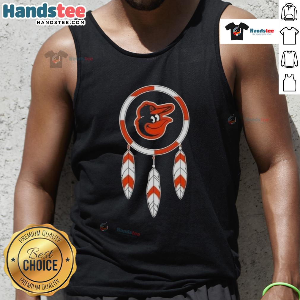 Good Native American Indians X Baltimore Orioles baseball tank top featuring vibrant design and team spirit.