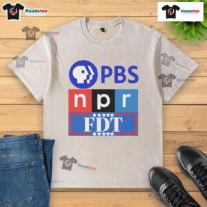 Good PBS NPR FDT washed t-shirt in a casual setting, showcasing its soft fabric and stylish design for fans.