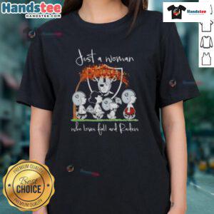 Alt Text: Woman wearing a Good Peanuts tee, showcasing her love for fall and Las Vegas Raiders style.
