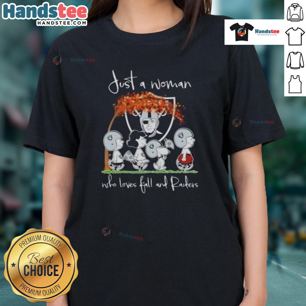 Alt Text: Woman wearing a Good Peanuts tee, showcasing her love for fall and Las Vegas Raiders style.