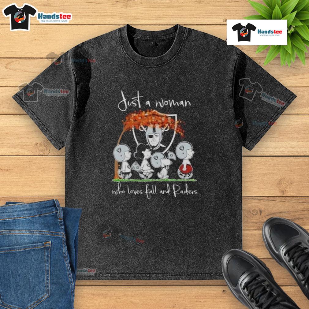 Woman wearing a 'Good Peanuts' Las Vegas Raiders washed t-shirt, embracing fall vibes with a cozy, stylish look.