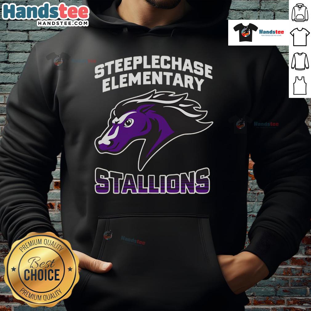 Good Steeplechase Stallions Elementary Fade Hoodie showcasing a stylish design perfect for equestrian enthusiasts.