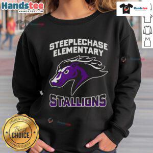 Good Steeplechase Stallions Elementary Fade Sweatshirt featuring a stylish design and cozy fit for equestrian enthusiasts.
