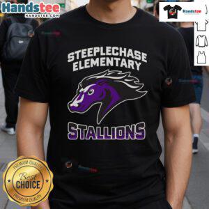 Good Steeplechase Stallions Elementary Fade T-Shirt featuring a stylish design, perfect for horse racing fans.