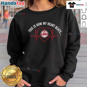 Stylish Cleveland Guardians sweatshirt with 'Good This Is How My Heart Beats' design, perfect for fans and casual wear.