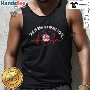 Cleveland Guardians tank top featuring 'Good-This-Is-How-My-Heart-Beats' design, perfect for fans and summer wear.