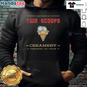 Good Two Scoops Creamery homemade ice cream hoodie featuring a colorful design and cozy fit for ice cream lovers.