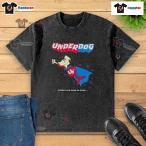 Vintage 1964-1967 cartoon graphic on a washed T-shirt featuring 'Good Underdog: There's No Need to Fear' design.