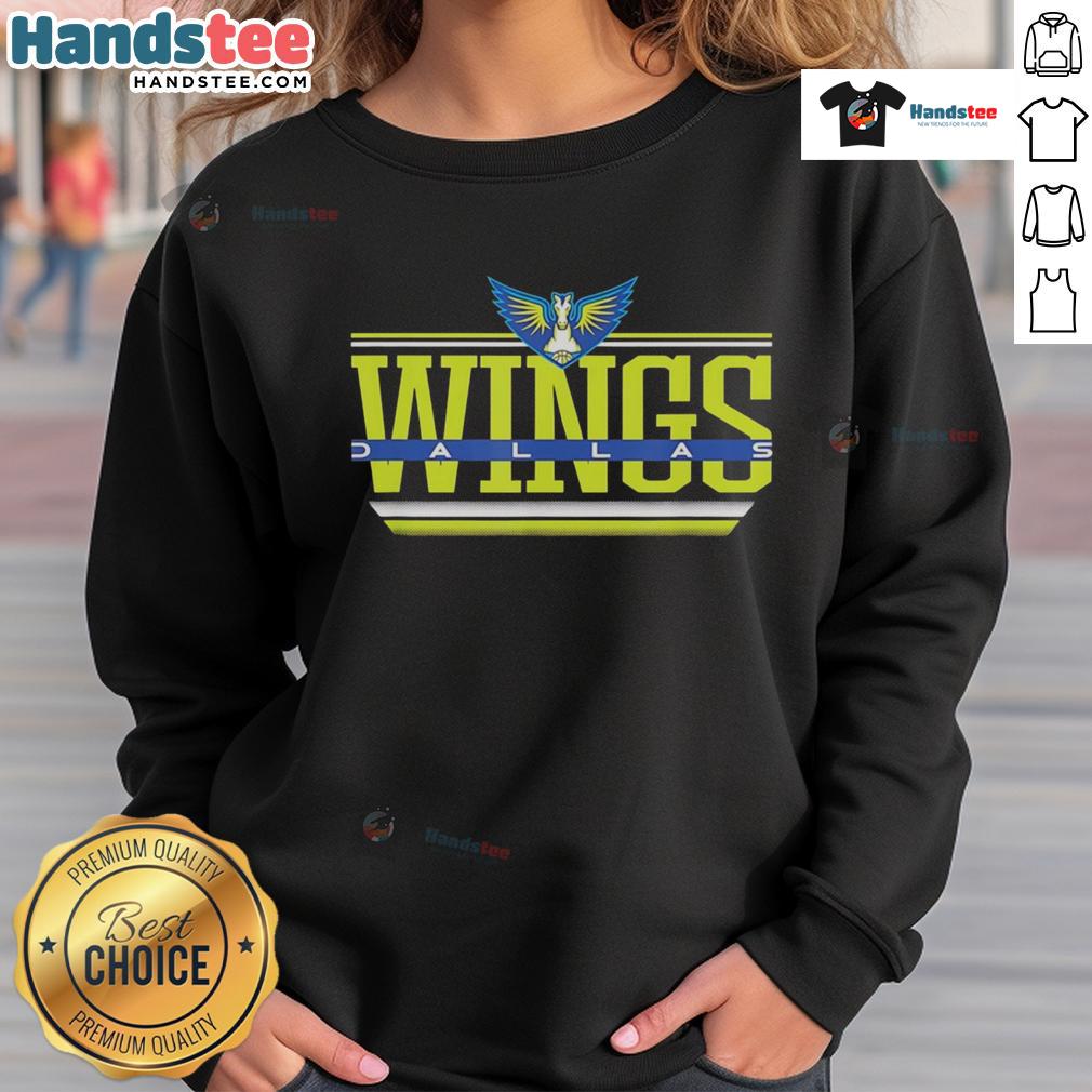Good WNBA Dallas Wings Over the Top Sweatshirt featuring vibrant team colors and stylish design for fans.