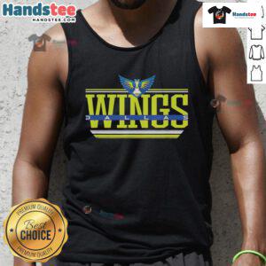 Good WNBA Dallas Wings Over the Top tank top featuring team colors and logo, perfect for fans and sports enthusiasts.
