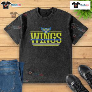 Good WNBA Dallas Wings Over the Top Washed T-Shirt featuring vibrant team colors and logo, perfect for fans and casual wear.