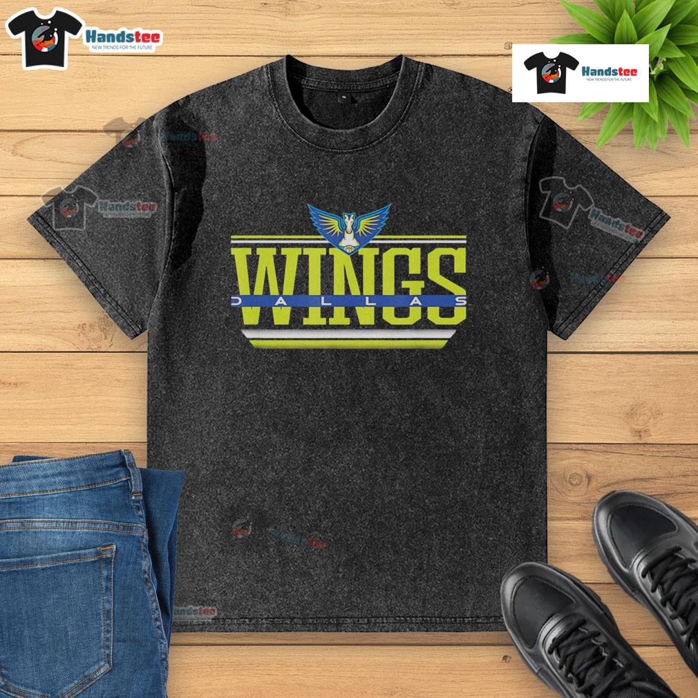 Good WNBA Dallas Wings Over the Top Washed T-Shirt featuring vibrant team colors and logo, perfect for fans and casual wear.