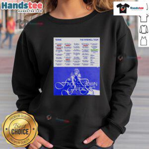 Hot Tennis Farewell Tour 2025 poster sweatshirt featuring vibrant graphics and tour dates.