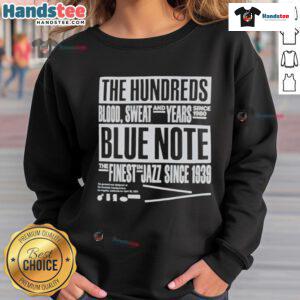 Nice Blue Note The Hundreds sweatshirt featuring 'The Finest Jazz Since 1939' design, perfect for jazz enthusiasts.