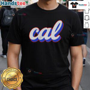 Alt Text: Nice Cal-Star Big Dumper Name And Number T-Shirt featuring bold graphics and unique design for fans.