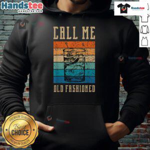 Vintage hoodie featuring 'Nice, Call Me Old Fashioned Cocktail' design perfect for cocktail lovers and retro fashion fans.