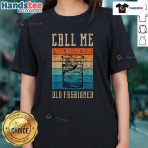 Alt Text: Vintage ladies tee featuring 'Nice Call Me Old Fashioned Cocktail' design, perfect for cocktail lovers and retro fashion.
