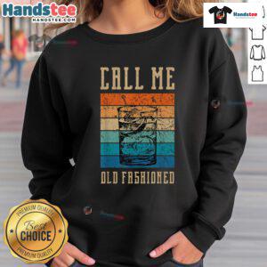 Vintage sweatshirt featuring 'Nice Call Me Old Fashioned Cocktail' design, perfect for cocktail enthusiasts and retro fashion lovers.