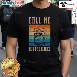 Vintage T-shirt featuring 'Nice Call Me Old Fashioned Cocktail' design, perfect for cocktail enthusiasts and retro fashion lovers.
