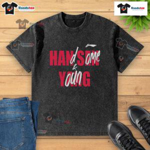 Alt Text: Young man in a handsome washed t-shirt, showcasing the Nice Casey Holdahl style with a casual and trendy look.