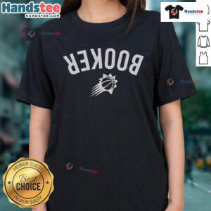 Stylish 'Nice Devin Booker Phoenix Suns Invert Upside' ladies tee, perfect for fans showing team spirit and support.