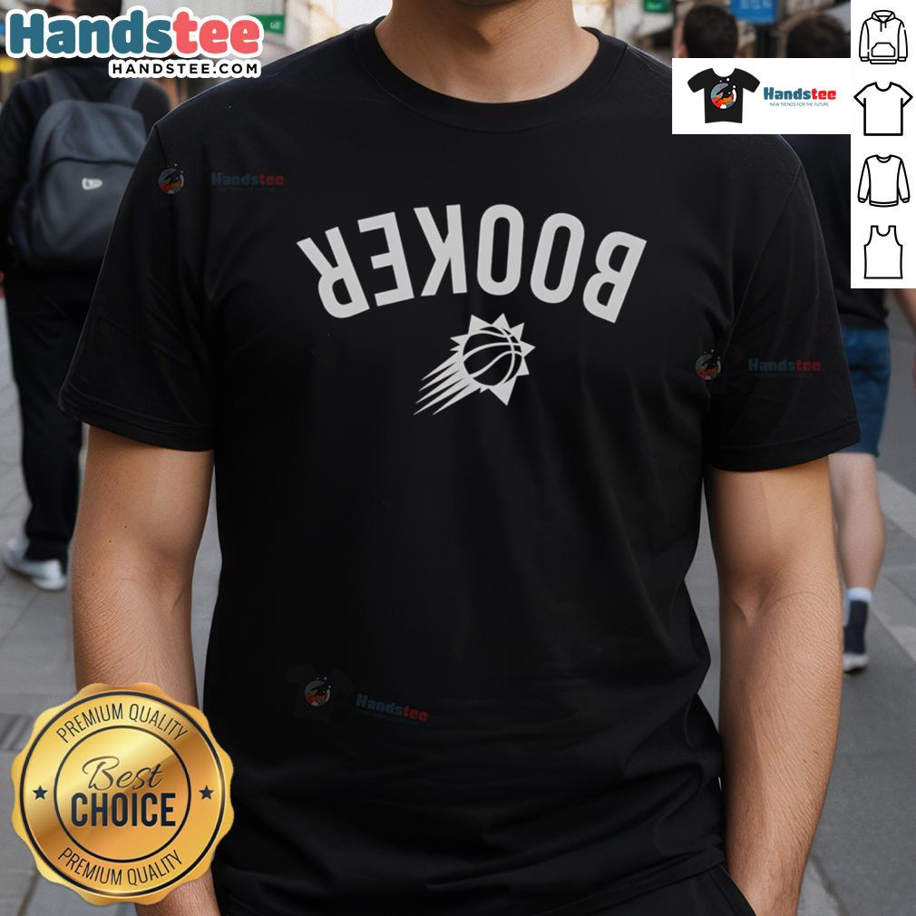 Nice Devin Booker Phoenix Suns Invert Upside T-Shirt featuring vibrant colors and stylish design for fans.