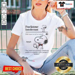 Nice Fcktose Intolerant ladies tee, humorously expressing intolerance for other people's nonsense in stylish fashion.