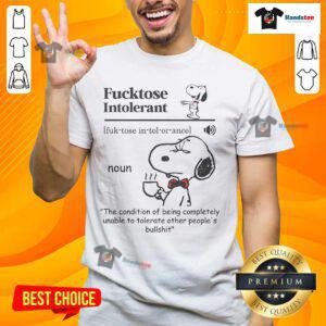 Nice Fcktose Intolerant T-Shirt design, perfect for those who can't tolerate other people's nonsense. Stylish and humorous.