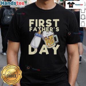 Nice First Father's Day T-Shirt featuring a fun design perfect for celebrating new dads on their first Father's Day.