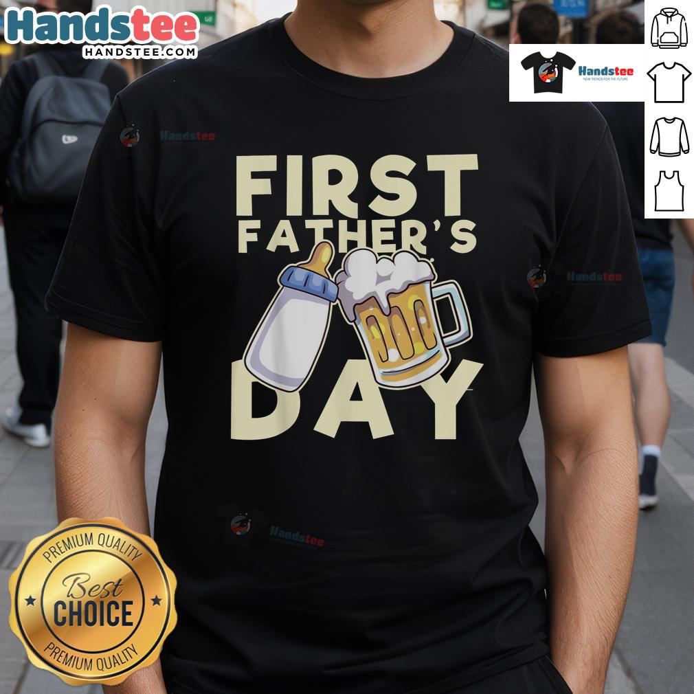 Nice First Father's Day T-Shirt featuring a fun design perfect for celebrating new dads on their first Father's Day.