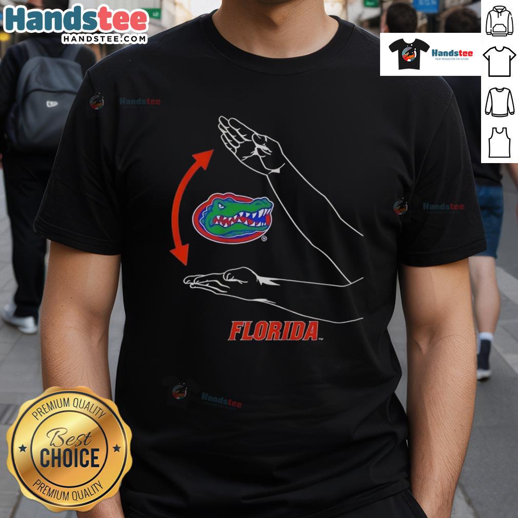 Florida Gators football Gator Chomp t-shirt featuring vibrant team colors and iconic logo for fans.
