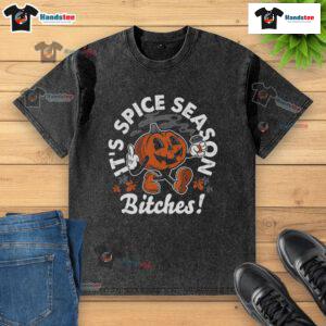 Nice It's Spice Season Bitches washed t-shirt featuring a trendy design, perfect for casual wear and spice enthusiasts.