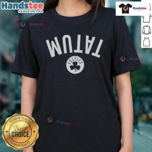 Nice Jayson Tatum Boston Celtics invert upside ladies tee showcasing vibrant design and team spirit for female fans.