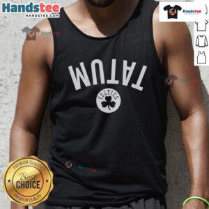 Jayson Tatum Boston Celtics invert upside tank top showcasing vibrant design and team spirit.