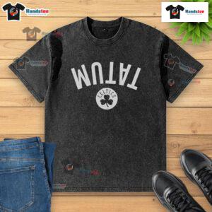 Jayson Tatum Boston Celtics Invert Upside Washed T-Shirt featuring a stylish design and vibrant team colors.