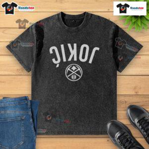 Nice Nikola Jokic Denver Nuggets Invert Upside Washed T-Shirt featuring vibrant graphics and a comfortable fit.