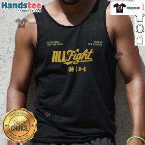 Notre Dame Fighting Irish 'Wake Up The Echoes' tank top showcasing team spirit and vibrant design for fans.