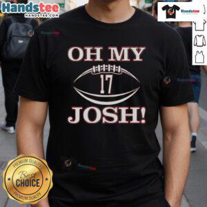 Alt Text: Nice Oh My Josh Number 17 T-Shirt featuring bold graphics and vibrant colors for stylish fans of the series.