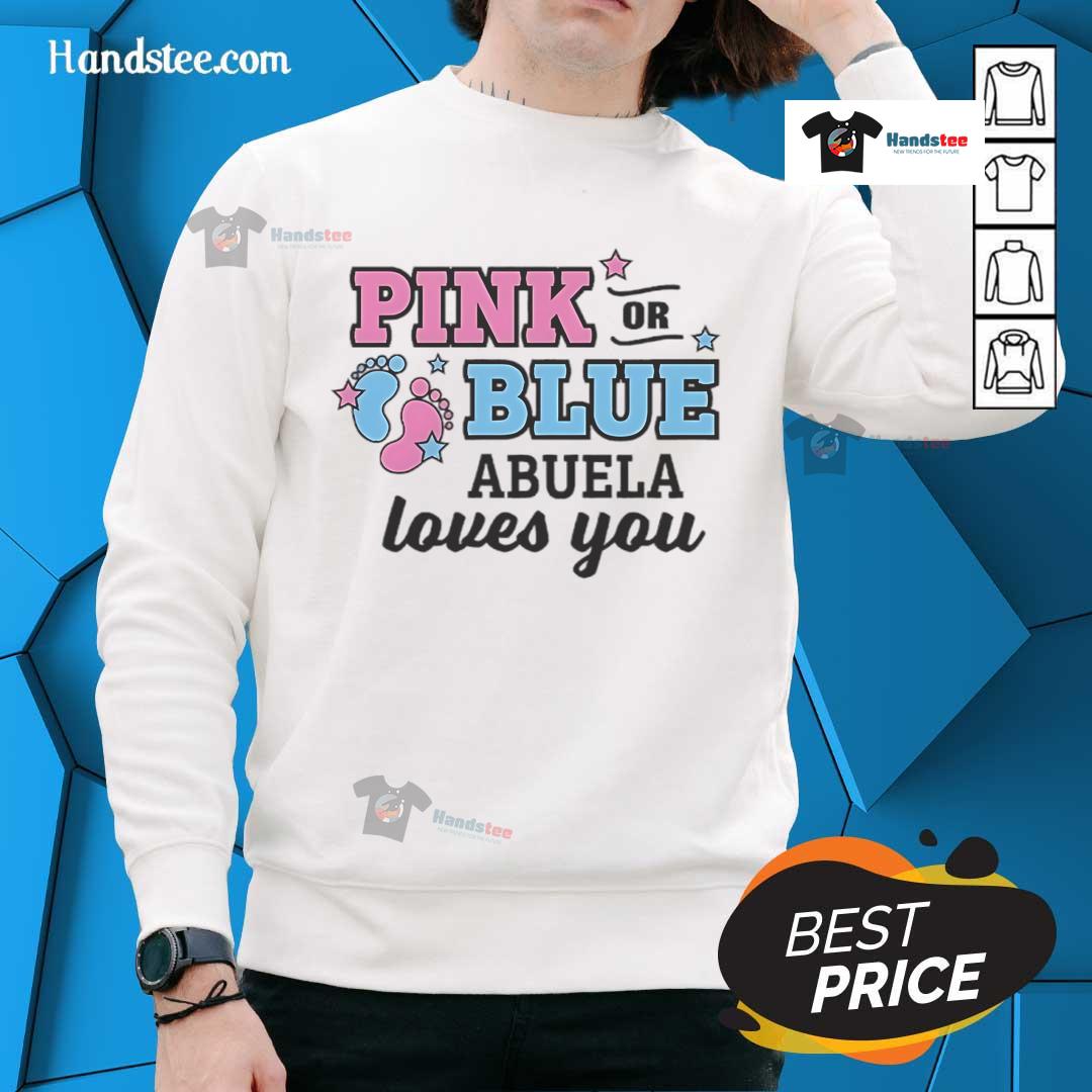 Cozy Nice Pink or Blue Abuela Loves You Sweatshirt, perfect gift for grandmothers, featuring a stylish design.