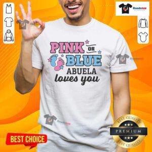Nice pink or blue 'Abuela Loves You' T-shirt featuring a cute design, perfect for showing love to grandmothers.