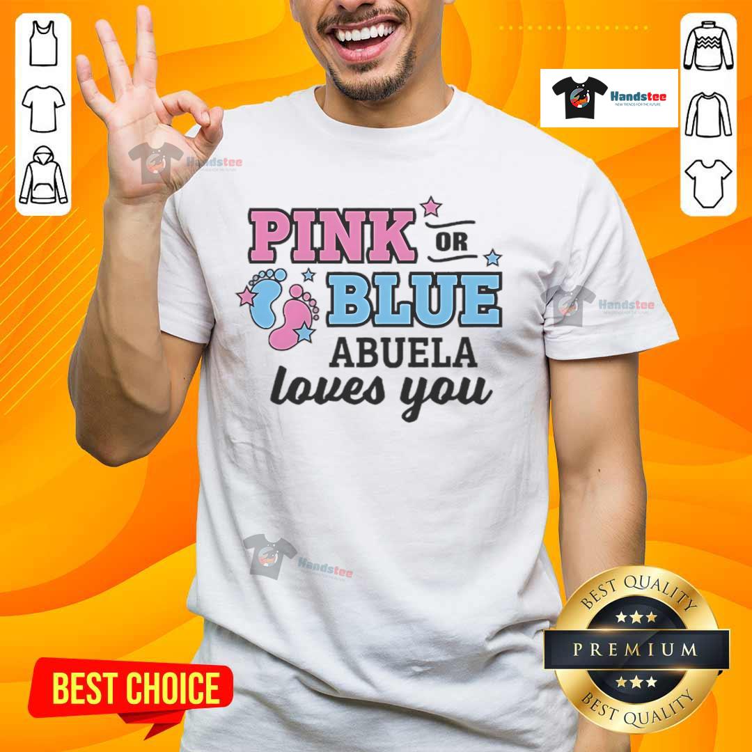 Nice pink or blue 'Abuela Loves You' T-shirt featuring a cute design, perfect for showing love to grandmothers.