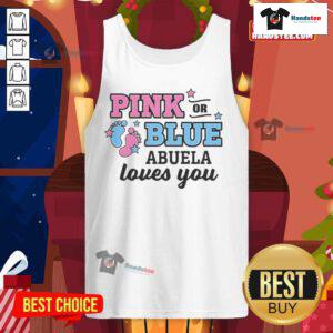 Nice pink or blue 'Abuela Loves You' tank top, perfect for showing love and style. Ideal gift for grandmothers.