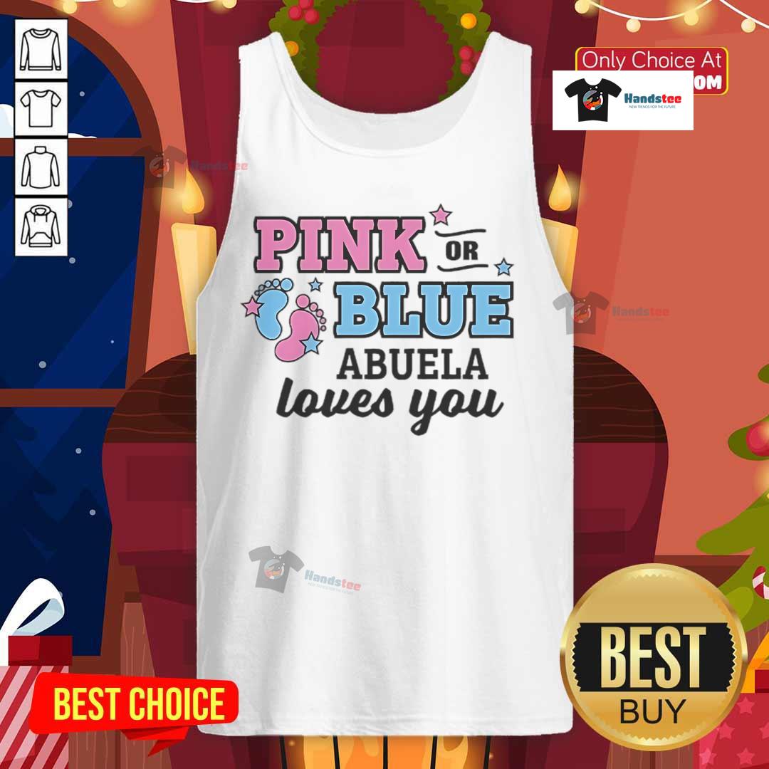 Nice pink or blue 'Abuela Loves You' tank top, perfect for showing love and style. Ideal gift for grandmothers.