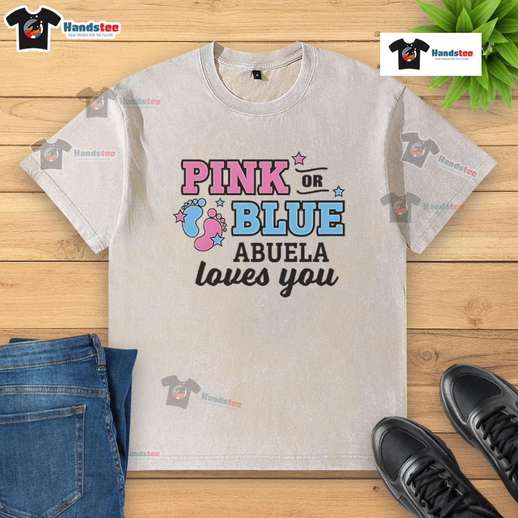 Nice pink or blue 'Abuela Loves You' washed t-shirt, perfect gift for grandmothers, showcasing love and warmth.