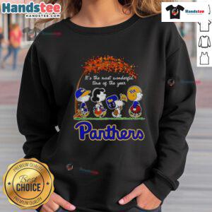 Alt Text: Cozy Nice Pitt Panthers Halloween sweatshirt featuring festive design, perfect for celebrating the most wonderful time of the year.