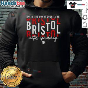 Nice Racin hoodie featuring Bristol Motor Speedway design, perfect for racing fans and cozy style enthusiasts.