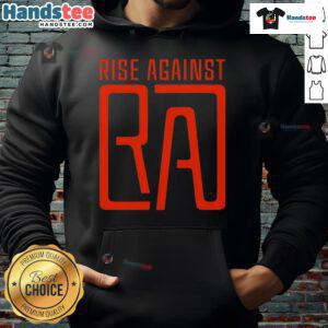 Nice Rise Against RA Logo Hoodie featuring bold graphic design for fans of the band, perfect for casual wear.
