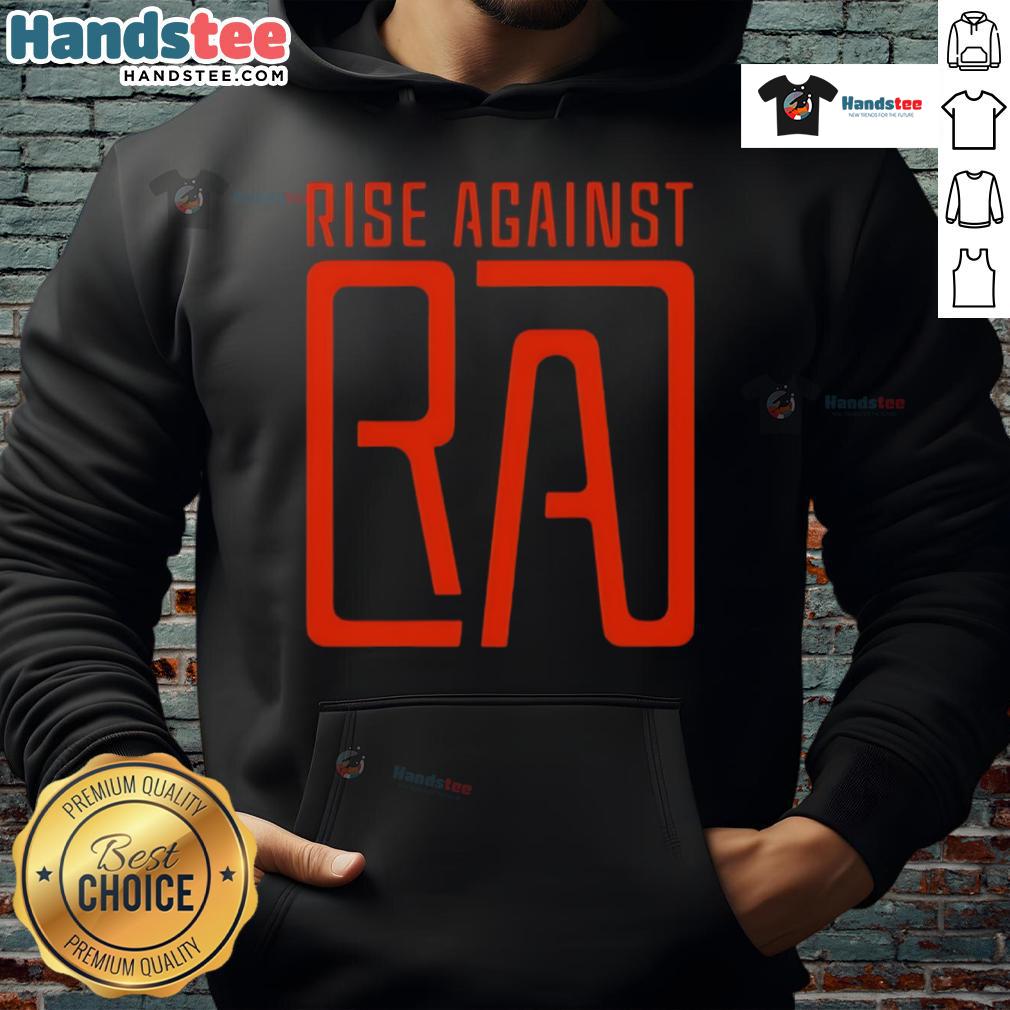 Nice Rise Against RA Logo Hoodie featuring bold graphic design for fans of the band, perfect for casual wear.